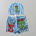 thumbnail image 3 of Sunnyoo Toddler Boys Swim Trunks Cartoon Quick Drying Swimming Shorts & Cap, 3 of 3