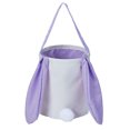 thumbnail image 2 of Ovzne Panier Queue de Lapin à Longues Oreilles en Coton et Lin Panier Rond Sac-Cadeau de Pâques Sac à Main Panier de Rangement pour Oeufs de Pâques Sac de Rangement en Liquidation, 2 of 6