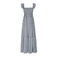 thumbnail image 4 of TopLLC Robe d'Été Mode Femmes Été Décontractée Imprimé Col Carré Camis Sans Manches Gilet Longue Robe Grande Taille Robes, Robe de Plage, 4 of 6