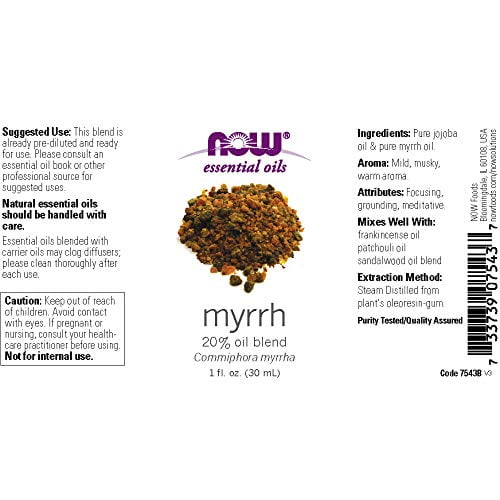 NOW Foods - 100% Pure & Natural 20% Essential Oil Blend Myrrh - 1 fl. oz.