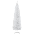 thumbnail image 1 of HOMCOM 7' Artificial Christmas Tree Xmas Slim Tree Holiday Décor, White, 1 of 10