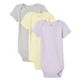 thumbnail image 1 of George Infants' Unisex Layette 100% Cotton 3-Pack Bodysuit, 1 of 2