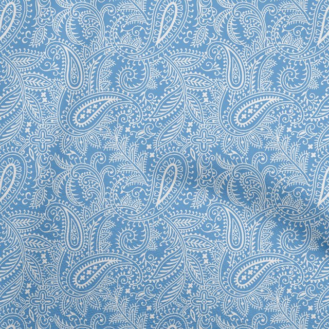 oneOone Cotton Cambric Light Blue Fabric Block Sewing Craft Projects Fabric Prints By Yard 56 Inch Wide