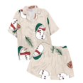 thumbnail image 4 of WEAIXIMIUNG Matching Christmas Pajamas Children's Christmas Print Short Sleeve Shorts Cardigan Children's Pyjamas Two Sets, 4 of 4