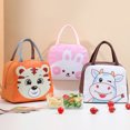 thumbnail image 4 of Sac à Lunch Mignon, Sac à Lunch Imperméable Motif Animal de Dessin Animé avec Poignée pour Femmes Renard, Tigre, Vache, 4 of 4