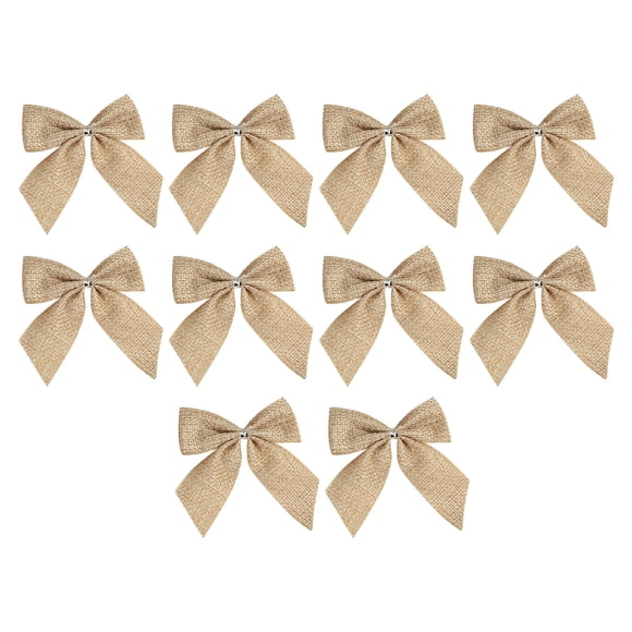 Party Supplies Set 10Pcs Christmas Bows Various Styles Bows Fabric Christmas Tree Garland Accessories Decoration Party Party Decorations Decoration Kit,Balloon Set,Banner Set,Table Decor,Confetti,Par