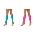 thumbnail image 1 of 2 Pack(Hot Pink 1PCS & Sky Blue 1PCS) Multipack 80S 90S Mens Compression Socks Leg Warmers for, 1 of 4