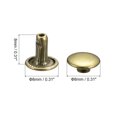thumbnail image 2 of Unique Bargains 100 Sets Leather Rivets 8mm Double Cap Rivets 8mm Height Metal Studs Rivet, Bronze Tone, 2 of 5