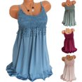 thumbnail image 2 of CAROOTU Robe à Bretelles pour Femmes Mini Débardeur en Dentelle Sans Manches Fête Été Plage Robe Courte Grande Taille, 2 of 7