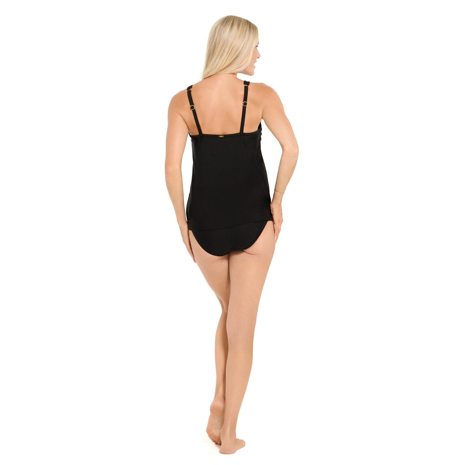 Krista Haut de maillot de bain tankini évasé en maille à col haut pour femme
