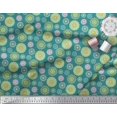 thumbnail image 3 of Soimoi Green Poly Georgette Fabric Stripe & Mandala Decor Fabric Printed Yard 52 Inch Wide, 3 of 3