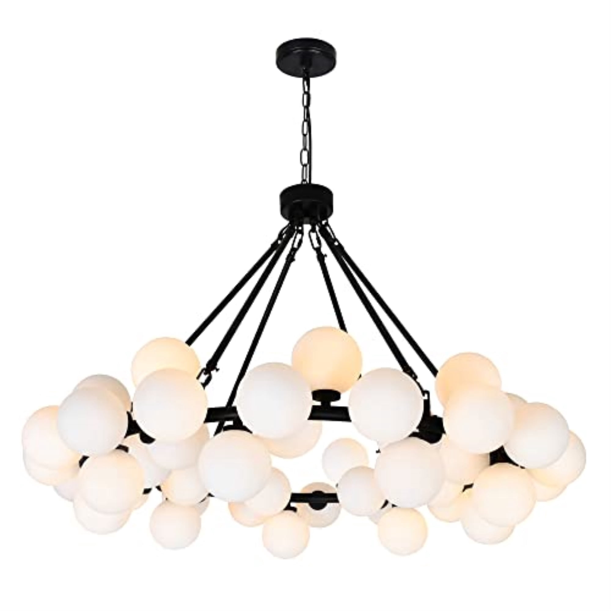 Cwi Lighting Lustre Arya à 45 Lumières avec Fini Noir