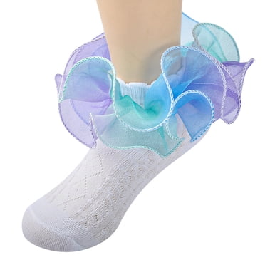 Ketyyh-chn99 Socks for Boys Girls Socks Summer Socks Lace Soft Childs Socks Breathable Fashion (Green, 5-8 Years)