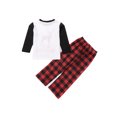 thumbnail image 3 of goowrom Family Christmas Pajamas Elk Raglan Tops Plaid Trousers, 3 of 10