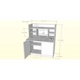 thumbnail image 2 of Nexera Chrono Secretary Desk, Bark Grey and White, 2 of 6
