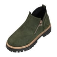 thumbnail image 2 of zhenglin Bottes Martin pour Femmes - Bottines Décontractées à Talon Épais avec Double Fermeture Éclair, Confortables à Enfiler pour l'Automne et l'Hiver, Chaussures Polyvalentes et Stylées, 2 of 5
