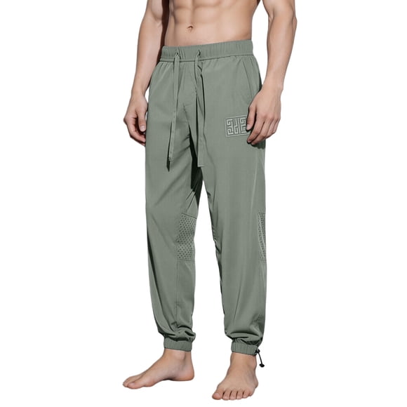 Casual Men's Loose Straight Slim Full Length Pants, Comfortable Outdoor Leisure Wear