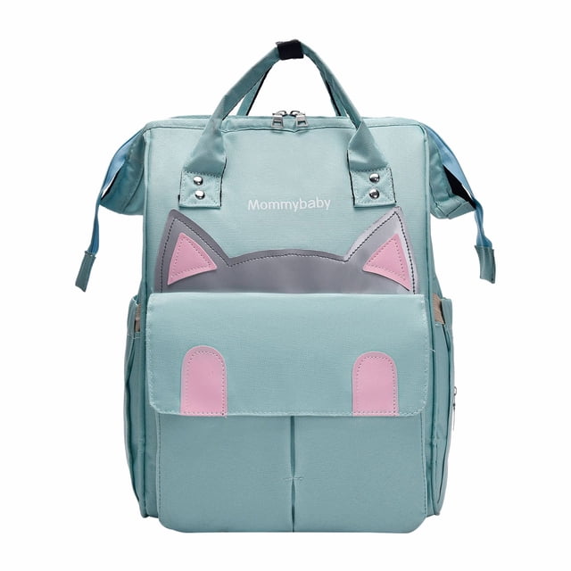 RKSTN The Backpack Mommy Bag Backpack Multifunctional Large-Capacity Double-Shoulder Maternal and Child Bag Kitten Light Green Travel Essentials