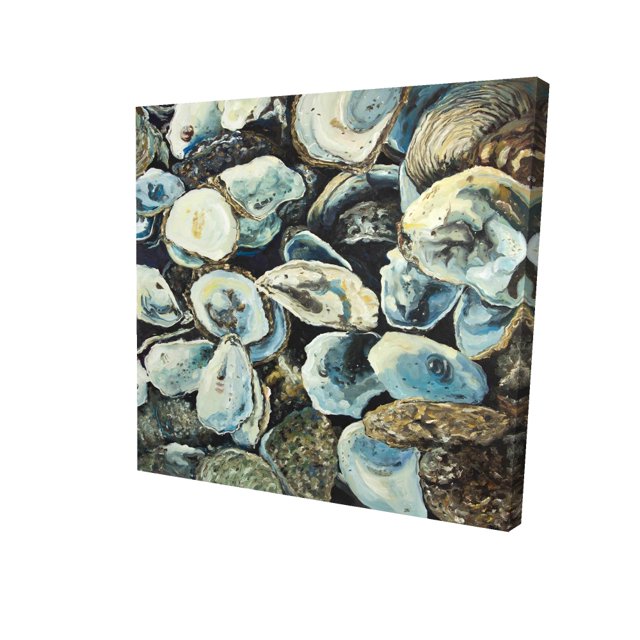 Oyster shells - Toile 24"x24 Pouces - Impression à la Demande