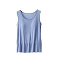 thumbnail image 1 of FAIWAD Débardeur d'Été pour Femmes Pyjama Sans Manches Vêtement de Nuit Col Rond Confortable Basique avec Coussinet de Poitrine, 1 of 3