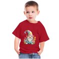 thumbnail image 4 of Penkiiy T-Shirts de Pâques pour Enfants Tout-Petits Garçons Filles Mode Mignon Imprimé Nain de Pâques Col Rond Imprimé Manches Courtes Haut 7 Ans Rouge, 4 of 4