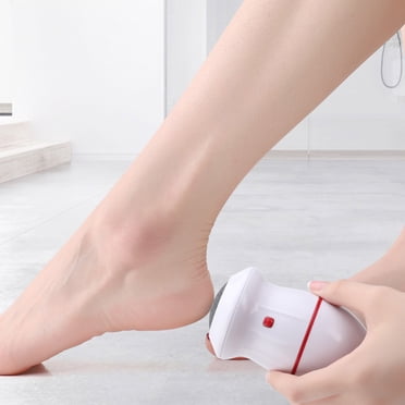 Qaailabf Electric Foot File Callus Remover for Feet Dead Skin Removal - Professional Pedicure Grinder with 2 Interchangeable Rollers, 2-Speed Settings, Battery & Plug-in Power, Rechargeable Foot Care