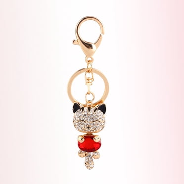 Porte-clés, Pendentif Sac à Main Porte-Clés Porte-Clés Anneau de Clés en Strass 3D Mignon Bracelet de Clés Porte-Clés Cadeau pour Enfants Filles