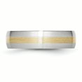 thumbnail image 3 of Bague en Satin avec Incrustation d'Or 14k 6mm Taille 12, 3 of 6