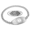 thumbnail image 1 of MedicEngraved Stainless Steel Custom Medical Alert Bracelet - 5mm Curb Link, 1 of 8