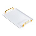 thumbnail image 1 of veasfak Serving Tray with Handle Storage Organizer Coffee Table Tea Tray Vanity Tray white medium, 1 of 9