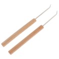 thumbnail image 3 of 2pcs Wooden Crochet Needles DIY Handcraft Knitting Crochet Hooks Weaving Tools, 3 of 8