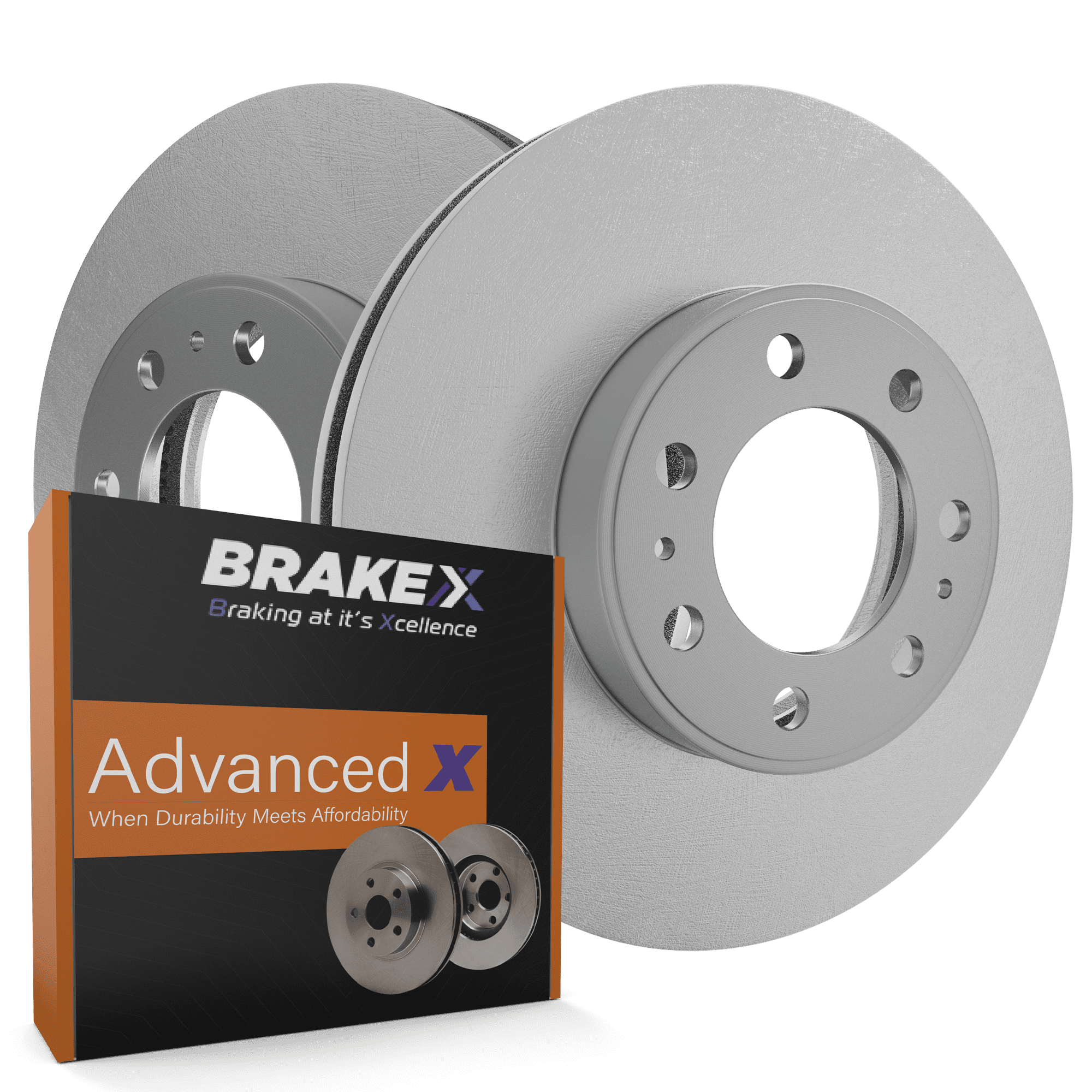 [Rear] Brake X GEOMET Coated Replacement Disc Rotors Kit | 2 Piece Set | For Ford F-250 Super Duty 7.3 1999-2003
