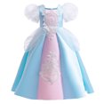 thumbnail image 1 of EGNMCR Robes de Soirée pour Femmes, Robes Formelles pour Femmes, Robes de Cocktail pour Femmes Robe Fille Robe Tout-Petit Fille Tulle Dentelle Maille Nœud Volants Robe de Fête d'Anniversaire Longues Robes Robe Fille, 1 of 8