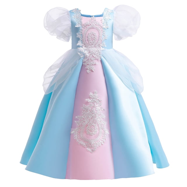 EGNMCR Robes de Soirée pour Femmes, Robes Formelles pour Femmes, Robes de Cocktail pour Femmes Robe Fille Robe Tout-Petit Fille Tulle Dentelle Maille Nœud Volants Robe de Fête d'Anniversaire Longues Robes Robe Fille