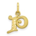 thumbnail image 1 of Diamond2Deal 10K Yellow Gold Solid Small Letter P Initial Charm Pendant for Women, 1 of 5
