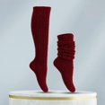 thumbnail image 3 of WTXUE Chaussettes Quart, Chaussettes Décontractées pour Femmes Chaussettes Épaisses Hiver Extra Épaisses et Chaussettes Lune Automne et Hiver Chaudes Bas de Maison Rouges, 3 of 7
