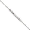 thumbnail image 1 of 925 Sterling Silver Solid Polished Fancy Ringed Anklet 10 Inch Spring Ring Jewelry Gifts for Women, 1 of 3