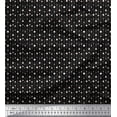 thumbnail image 1 of Soimoi Black polyester Crepe Fabric Line & Circle Geometric Printed Fabric 1 Yard 42 Inch Wide, 1 of 3