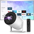 thumbnail image 1 of Mini Projector with WiFi 6 and Bluetooth 5.0, Featuring Android 11 OS, Automatic Keystone Correction, 180 Viewing Angle, 130-Inch Display, 1 of 8
