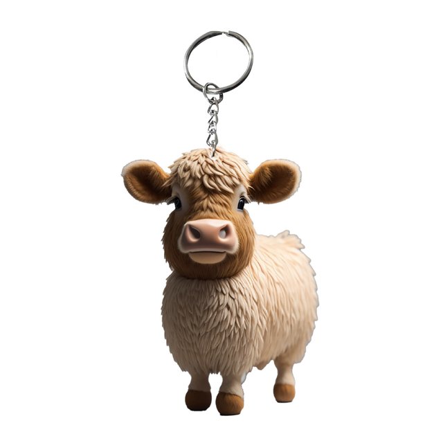 Cow Pendant Keychain Acrylic Animal Charm for Keys Bags Phones 1 Piece