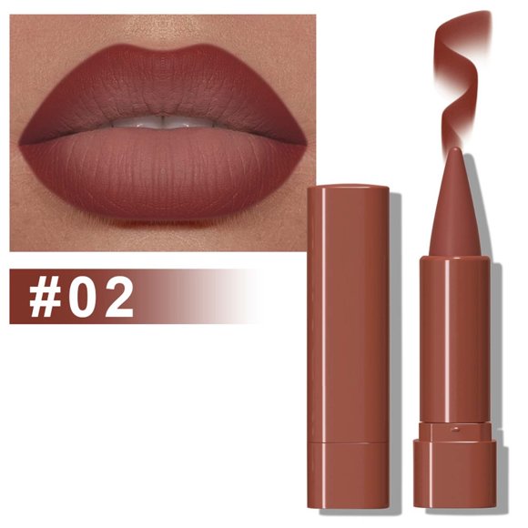 YoGold 2-In-1 Lip Liner And Lipstick Lip Combo Set, Matte Nude Dark Brown Red Lip Liners, High Pigmented Long Lasting Waterproof Smudge Proof Crayon Makeup For Fuller & Plumper Lips B