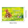 thumbnail image 3 of Agiferg Easter Banner Holiday Decorations Eggs Bunny Banner Cloth Holiday Party Photo Background, 3 of 4