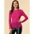 thumbnail image 2 of INSPIRE CHIC Women's Long Sleeve Mesh with Spaghetti Strap Camisole Tops, 2 of 6
