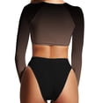 thumbnail image 3 of LSLJS Maillot de Bain Femme Imprimé à Manches Longues à Col Rond Fendu, Maillots de Bain pour Femmes, 3 of 3