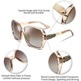 thumbnail image 5 of FEISEDY Polarized Women Square Sunglasses Sparkling Composite Shiny Frame B2289, 5 of 5