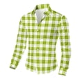 thumbnail image 4 of Timdgard Button down Shirts for Men Fall Plaid Lapel V Neck Long Sleeve Shirts Work Casual Tops, 4 of 8