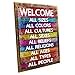 thumbnail image 3 of Homebody Accents Framed All Welcome Metal Sign, Equality, Unity, Peace, Positive Living, Love Trumps Hate, 3 of 3