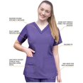 thumbnail image 3 of Adar Pro Heather Sarraus pour Femmes - Haut de Sarrau à Encolure en V Rehaussée - P4212H - Heather Grape - TTP, 3 of 7