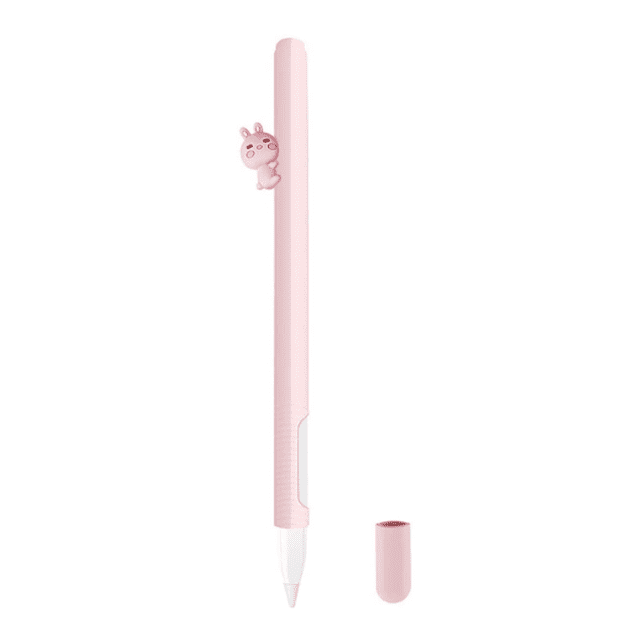 Compatible for Apple Pencil 2, Pen Cover- Shatter-Resistant Silicone Cute Soft Touch Pen Case Pencil Protective Shell Capacitive Stylus Sleeve Holder Protector(Pink)
