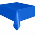 thumbnail image 1 of Unique Industries Electric Blue Solid Rectangular Plastic Tablecloths, 54" x 108" - 3ct, 1 of 4